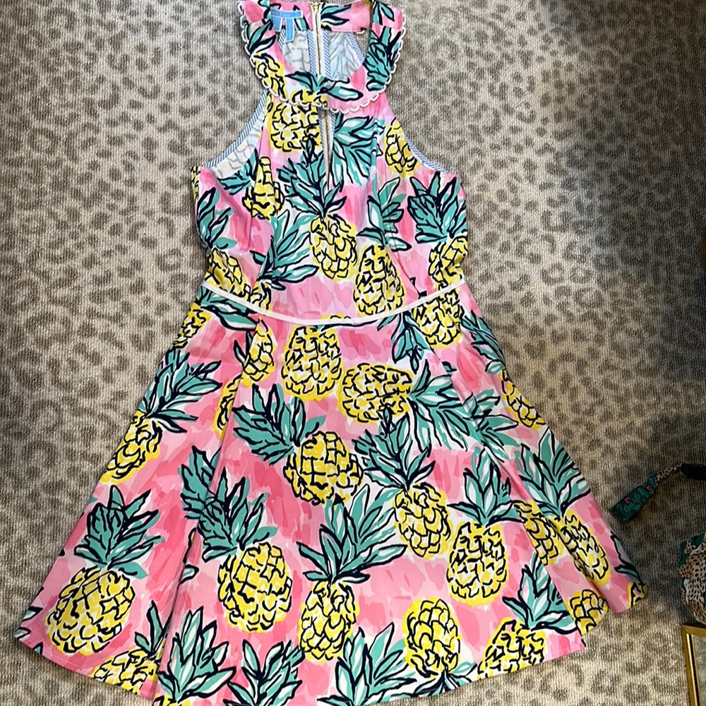 Draper James pink pineapple dress